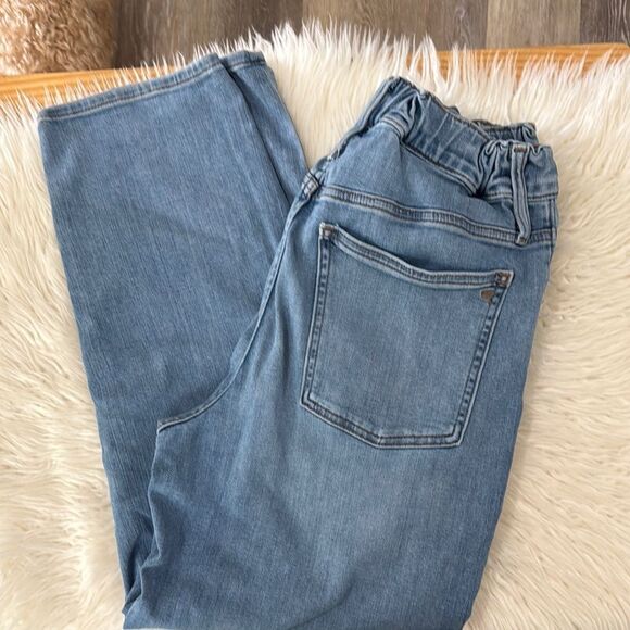 Madewell High Rise .Elastic Rise Light Blue Denim Jeans Size 27 - Picture 1 of 7